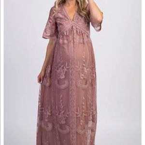 NWT PinkBlush Dark Mauve Maxi Dress